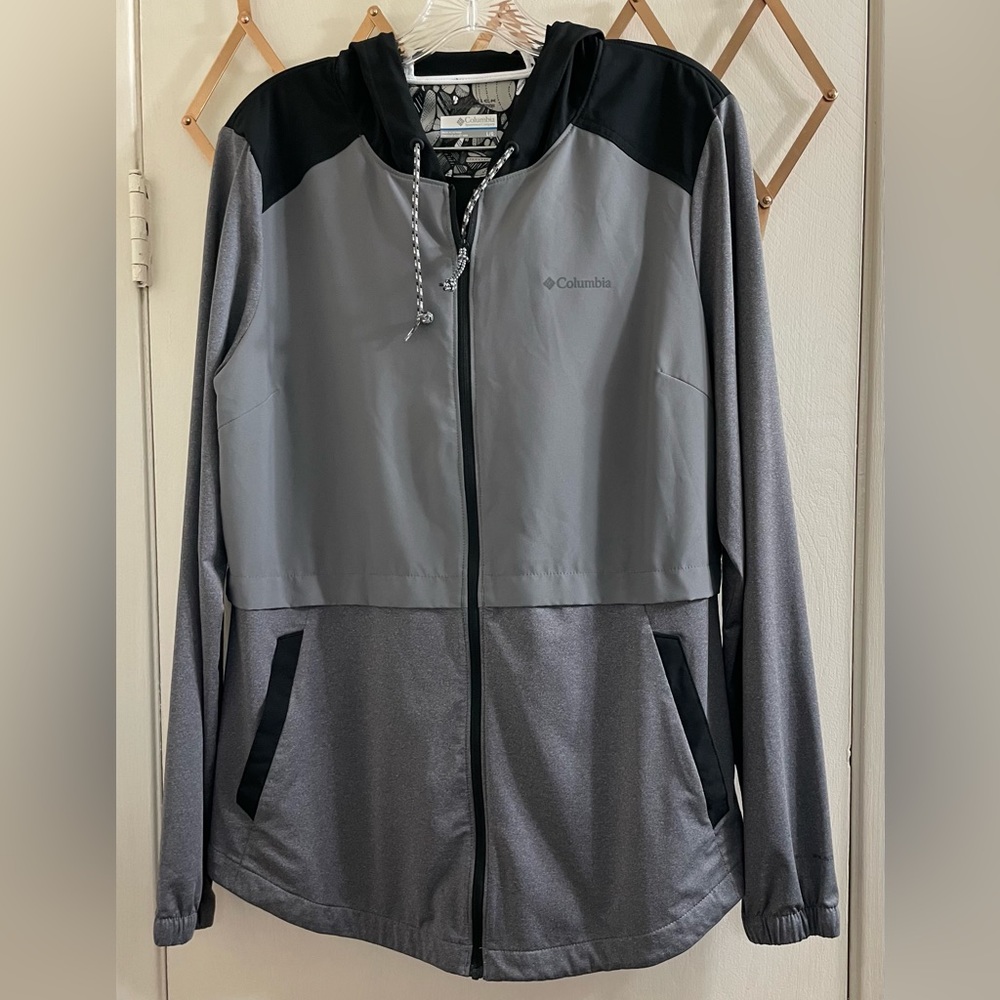 Columbia Omni wick Vestavia Hills Black Gray Full Zip Jacket Women's Size Large